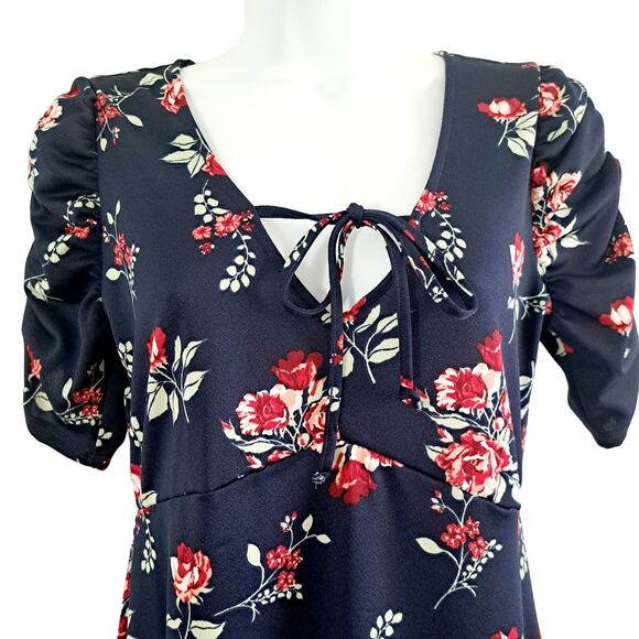 No Comment Short Sleeve Floral Print Dress - Picture 5 of 8